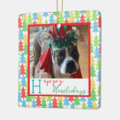 Fijne feestdagen Foto Ornament (Links)