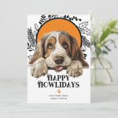 Fijne feestdagen Grand Basset Griffon Vendeen Feestdagenkaart (Staand voorkant)