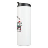 Fijne feestdagen Grappige Hond Kerstcadeau Thermosbeker (Geroteerd rechts)