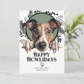 Fijne feestdagen Greyhound Dog Christmas Feestdagenkaart (Staand voorkant)