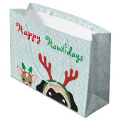 Fijne feestdagen groot cadeauzakje (Achterkant Gekanteld)