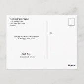 Fijne feestdagen Hond aangepaste vakantie Briefkaart (Achterkant)