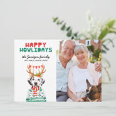 Fijne feestdagen Hond Dalmatische Kerstkaart Kaart (Staand voorkant)