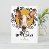 Fijne feestdagen Ibizan Hound Dog Christmas Feestdagenkaart (Staand voorkant)
