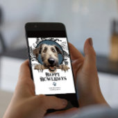 Fijne feestdagen Ierse Wolfhound Hond Kerstmis Feestdagenkaart