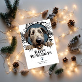 Fijne feestdagen Ierse Wolfhound Hond Kerstmis Feestdagenkaart