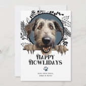 Fijne feestdagen Ierse Wolfhound Hond Kerstmis Feestdagenkaart (Voorkant)