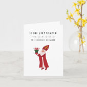 Fijne Feestdagen (in de vorm van een Nederlandse k Kaart (Gele Bloem)