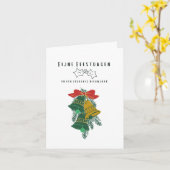 Fijne Feestdagen (in de vorm van een Nederlandse k Kaart (Gele Bloem)