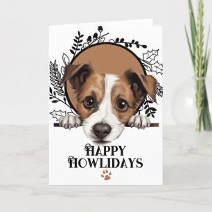 Fijne feestdagen Jack Russell Terriër Hond Kerstmi Kaart