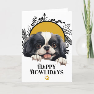 Fijne feestdagen Japanse Chin Dog Kerstmis Kaart