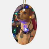 Fijne feestdagen! keramisch ornament (Links)