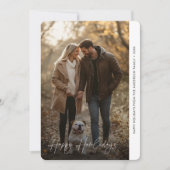 Fijne feestdagen Kerstfoto Funny Dog Feestdagenkaart (Voorkant)