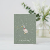 Fijne Feestdagen Kerstmis Schattige Eend Kaart (Staand voorkant)