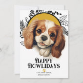 Fijne feestdagen Koning Charles Spaniel Hondenkers Feestdagenkaart (Voorkant)