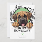 Fijne feestdagen Mastiff Dog Christmas Feestdagenkaart (Voorkant)