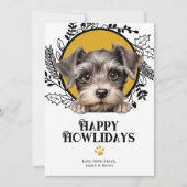 Fijne feestdagen Miniatuur Schnauzer Hondenkerst Feestdagenkaart (Voorkant)