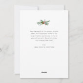 Fijne feestdagen, modern script kerst feestdagenkaart (Achterkant)