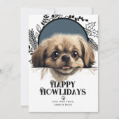 Fijne feestdagen Pekinese Hond Feestdagenkaart (Voorkant)