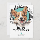 Fijne feestdagen Pembroke Welsh Corgi Dog Christma Feestdagenkaart (Voorkant)