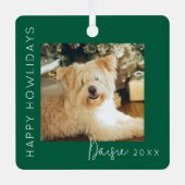 Fijne feestdagen | Pet Foto Kerstboom Metalen Ornament (Voorkant)