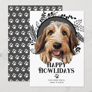 Fijne feestdagen Petit Basset Griffon Vendeen Dog Feestdagenkaart