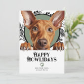 Fijne feestdagen Pharaoh Hound Dog Christmas Feestdagenkaart (Staand voorkant)
