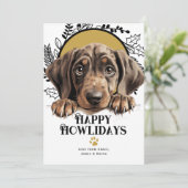 Fijne feestdagen Plott Hound Dog Christmas Feestdagenkaart (Staand voorkant)