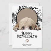 Fijne feestdagen poedel hond kerst feestdagenkaart (Voorkant)