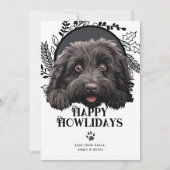 Fijne feestdagen Puli Dog Christmas Feestdagenkaart (Voorkant)