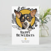 Fijne feestdagen Rat Terriër Hond Feestdagenkaart (Staand voorkant)