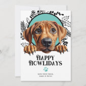 Fijne feestdagen Rhodesian Ridgeback Hondenkerst Feestdagenkaart (Voorkant)