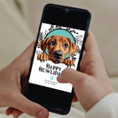 Fijne feestdagen Rhodesian Ridgeback Hondenkerst Feestdagenkaart