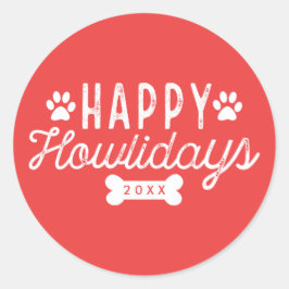 Fijne feestdagen | Rode feestdag Ronde Sticker