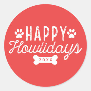 Fijne feestdagen Rode feestdag Ronde Sticker