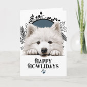 Fijne feestdagen Samoyed Dog Christmas (Voorkant)