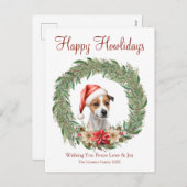 Fijne feestdagen Schattige Jack Russel Dog (Voorkant / Achterkant)