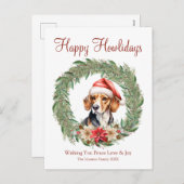 Fijne feestdagen Schattigee Beagle Dog (Voorkant / Achterkant)