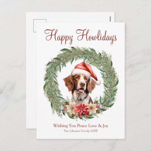 Fijne feestdagen Schattigee Brittany Spaniel Dog (Voorkant / Achterkant)