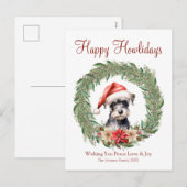 Fijne feestdagen Schattigee Miniatuur Schnauzer Do (Voorkant / Achterkant)