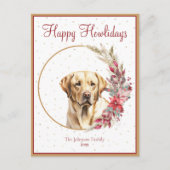 Fijne feestdagen Schattigee Yellow Lab Dog (Voorkant)