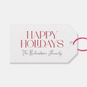 Fijne Feestdagen Script Cadeaulabel (Voorkant (Horizontaal))