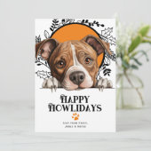 Fijne feestdagen Staffordshire Terrier Hond Feestdagenkaart (Staand voorkant)