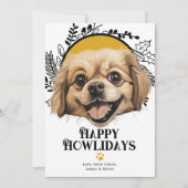 Fijne feestdagen Tibetaanse Spaniel Hond Kerstmis Feestdagenkaart (Voorkant)