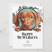 Fijne Feestdagen Vizsla Hond Kerstmis Feestdagenkaart (Voorkant)