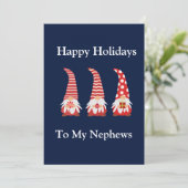 Fijne feestdagen voor neefjes kerstKaart (Staand voorkant)