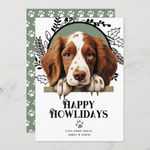 Fijne feestdagen Welsh Springer Spaniel Kerstmis Feestdagenkaart