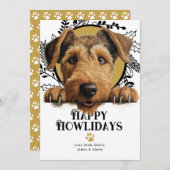 Fijne feestdagen Welsh Terrier Hond Kerstmis Feestdagenkaart (Voorkant / Achterkant)