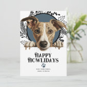 Fijne feestdagen Whippet Dog Christmas Feestdagenkaart (Staand voorkant)