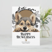 Fijne Feestdagen Zweedse Vallhund Hond Kerstmis Feestdagenkaart (Staand voorkant)